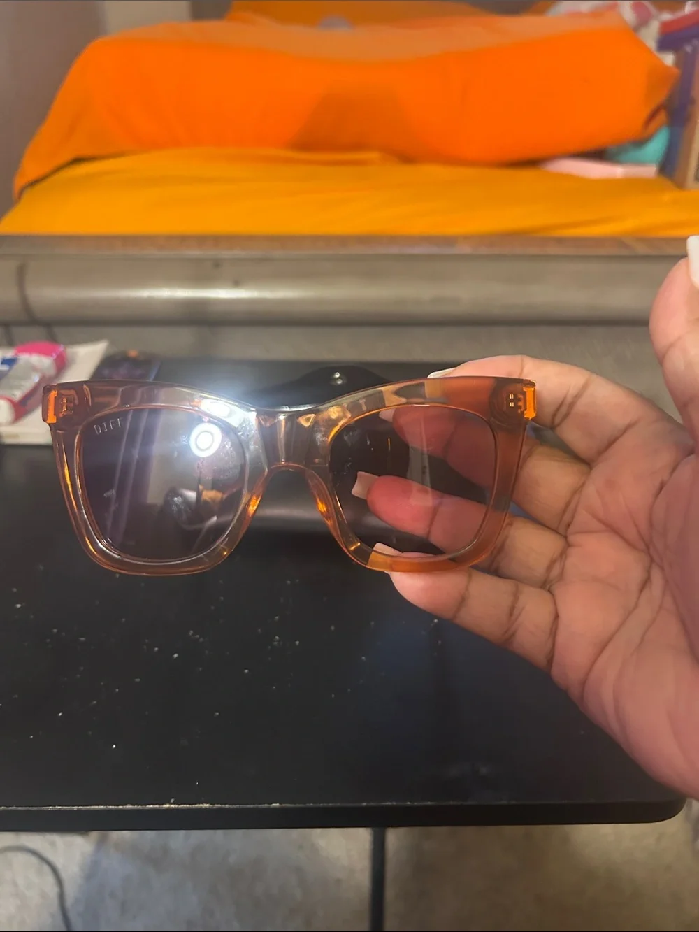 DIFF Black Sunglasses Case